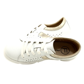 Openwork Leather Sneakers Filippo DP4531/23 WH GO white 5