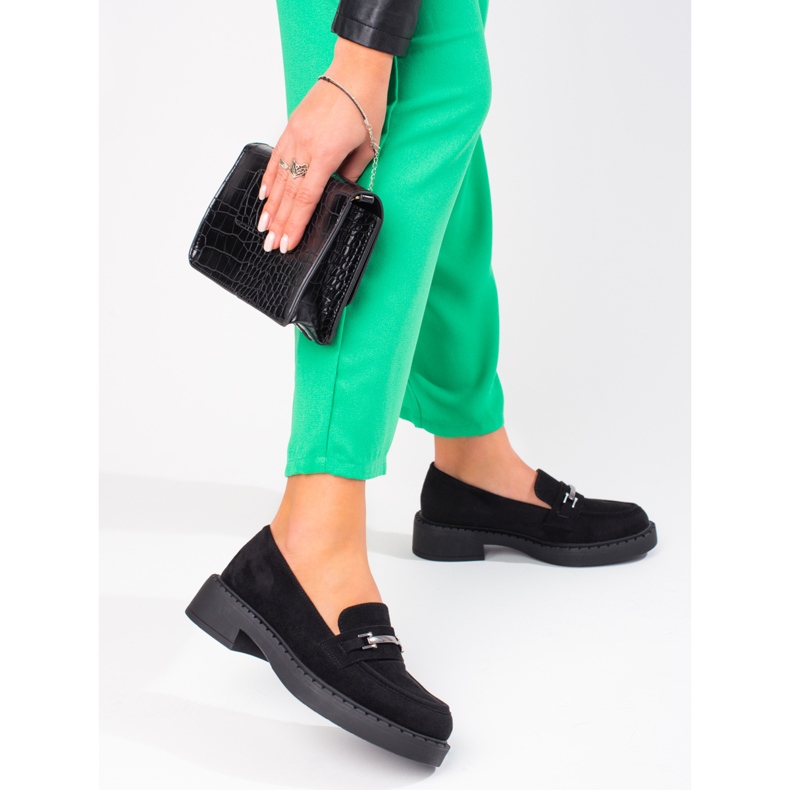 W. Potocki Potocki women's loafers on the black platform 1