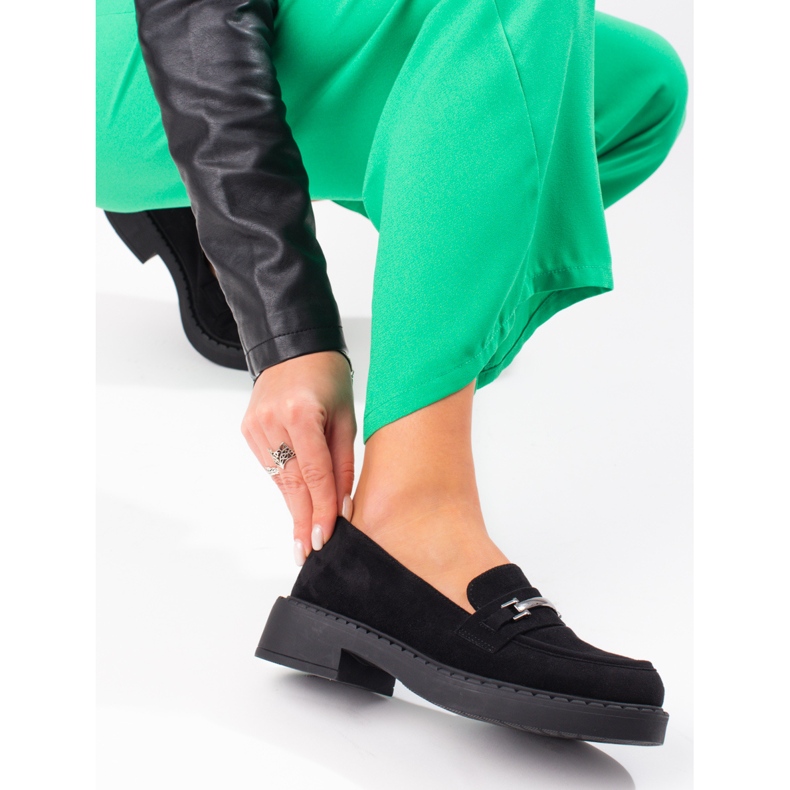 W. Potocki Potocki women's loafers on the black platform 2