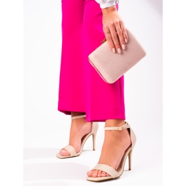 Women's beige high heel sandals from Shelovet 1