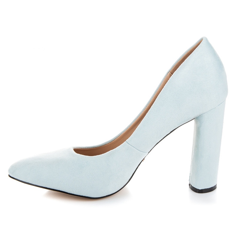 Vices New Collection Suede Pumps On A Pillar blue 1