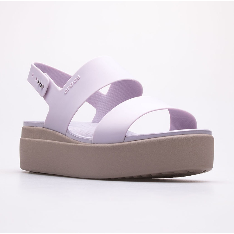 Crocs Brooklyn Low Wedge Sandals 206453-5PV purple 1