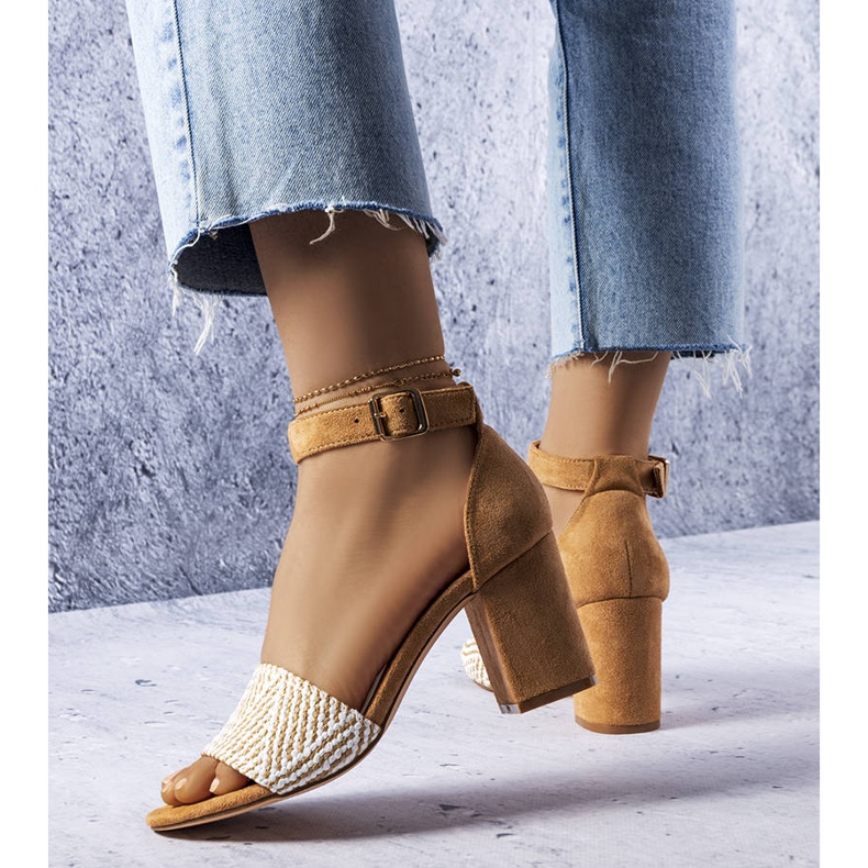 BM Beige block sandals from Patience 1