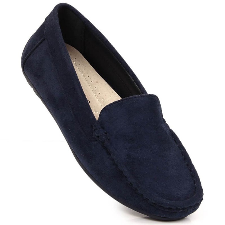 Vinceza shoes suede loafers W EVE259F navy blue 1
