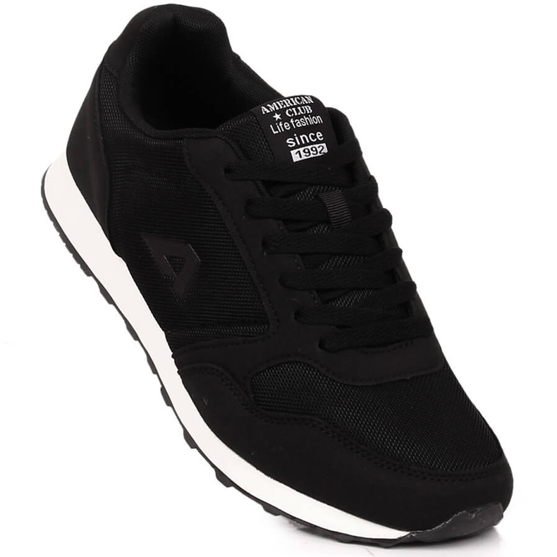 American Club 136/23 black lace-up sports shoes 1