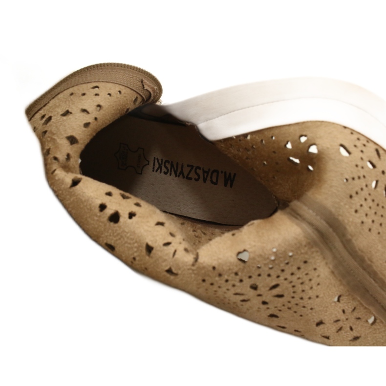 M.Daszyński Openwork women's suede beige boots 6 M.Daszyński Openwork women's suede beige boots 6