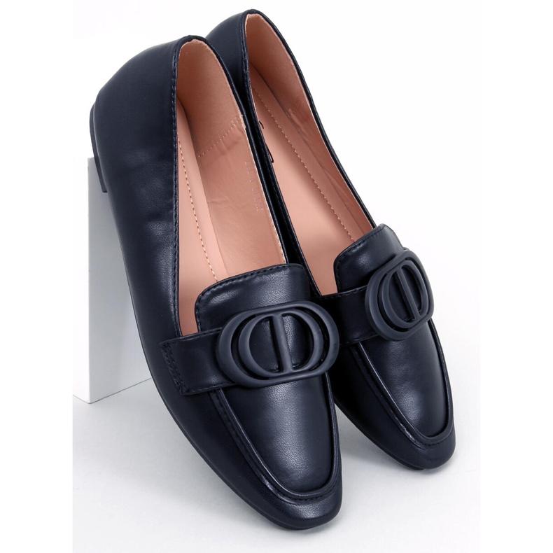 BM Meredith Black women's loafers with a buckle 2