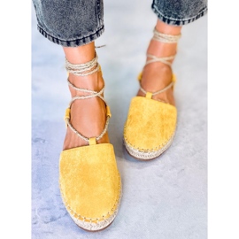 BM Espo Yellow ankle-tie espadrilles 2