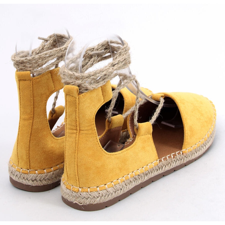 BM Espo Yellow ankle-tie espadrilles 1
