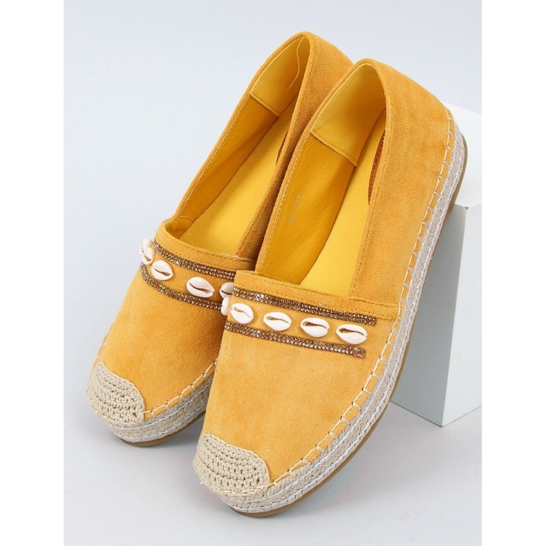 BM Ocean Yellow shell espadrilles 1
