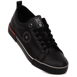 Black men's sneakers made of ecological leather Big Star LL174210 1
