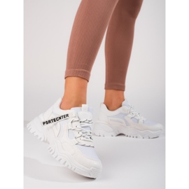 Seastar Shelovet women's white sneakers with a thick sole 2