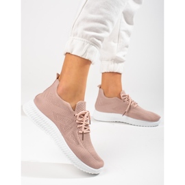 Shelovet powder textile sports shoes pink 2