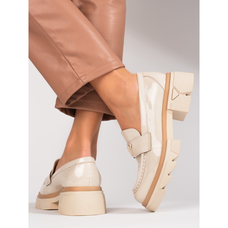 Seastar Women's patent loafers Shelovet beige 2 Seastar Women's patent loafers Shelovet beige 2