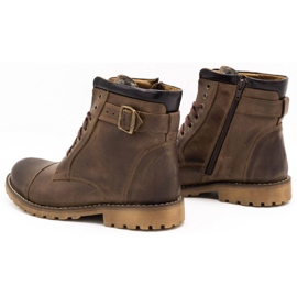 Olivier Men's leather insulated shoes 910MP brown 4