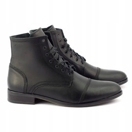 Olivier Men's leather Chelsea boots 287D Św black 4