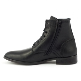 Olivier Men's leather Chelsea boots 287D Św black 1
