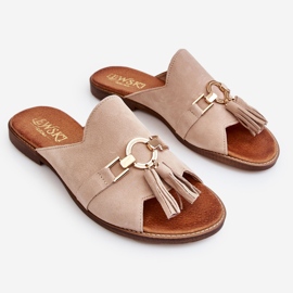 Lewski Shoes Women's Suede Slippers Leewski Shoes 3226 Beige 2 Lewski Shoes Women's Suede Slippers Leewski Shoes 3226 Beige 2