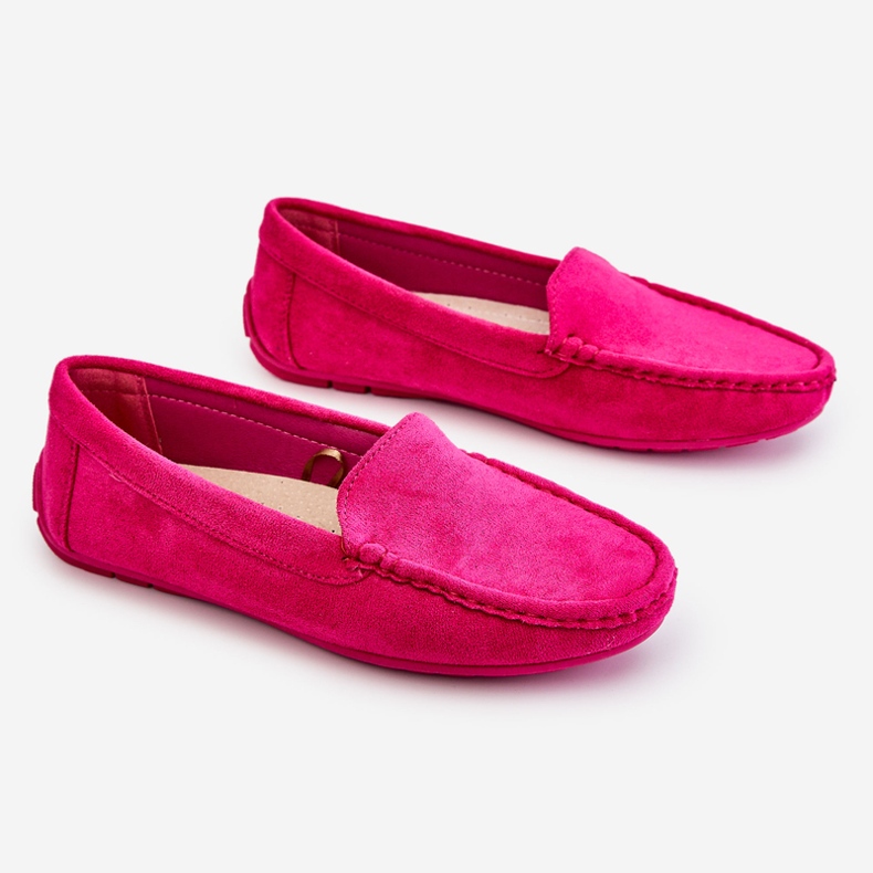 Women's Suede Loafers Fuchsia Morreno pink 1