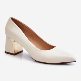 PS1 Elegant Pumps On A Heel Beige Emma 1