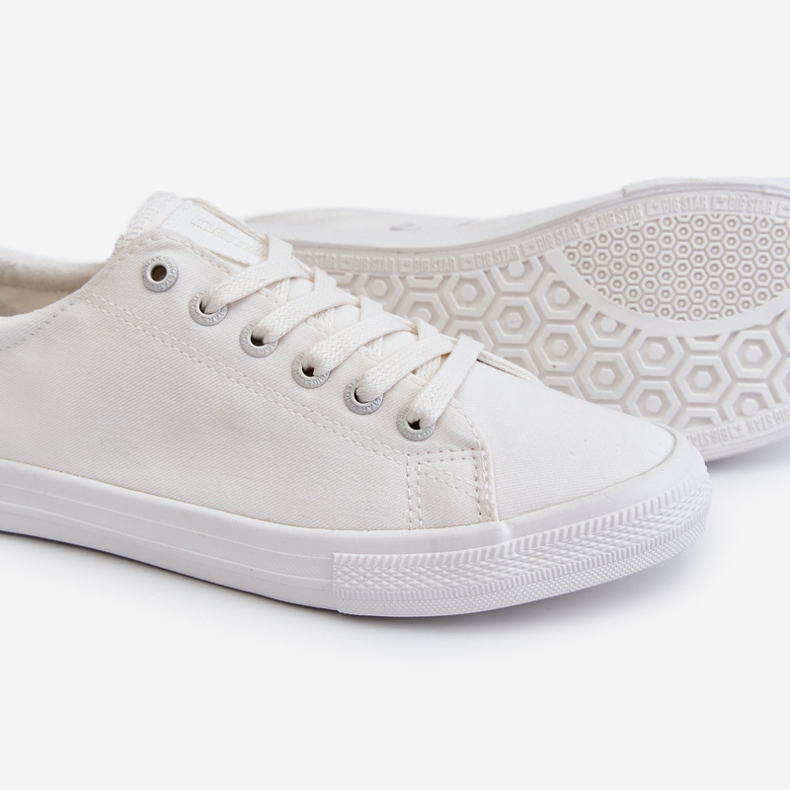 Women's Smooth Low Sneakers Big Star LL274058 White 1