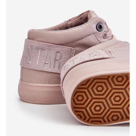 Women's Classic High Top Sneakers Big Star LL274004 Nude pink 1