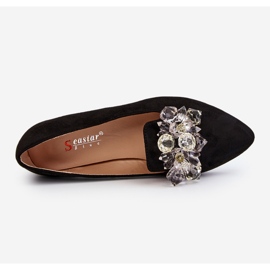 Women's Embellished Loafers With Flat Heels Black Sloane 2