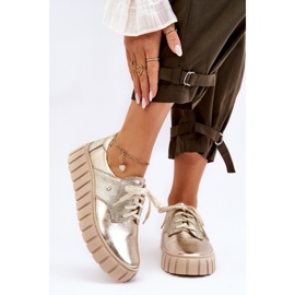 Lemar Leather Shoes On The Golden Hypnosis Platform 1