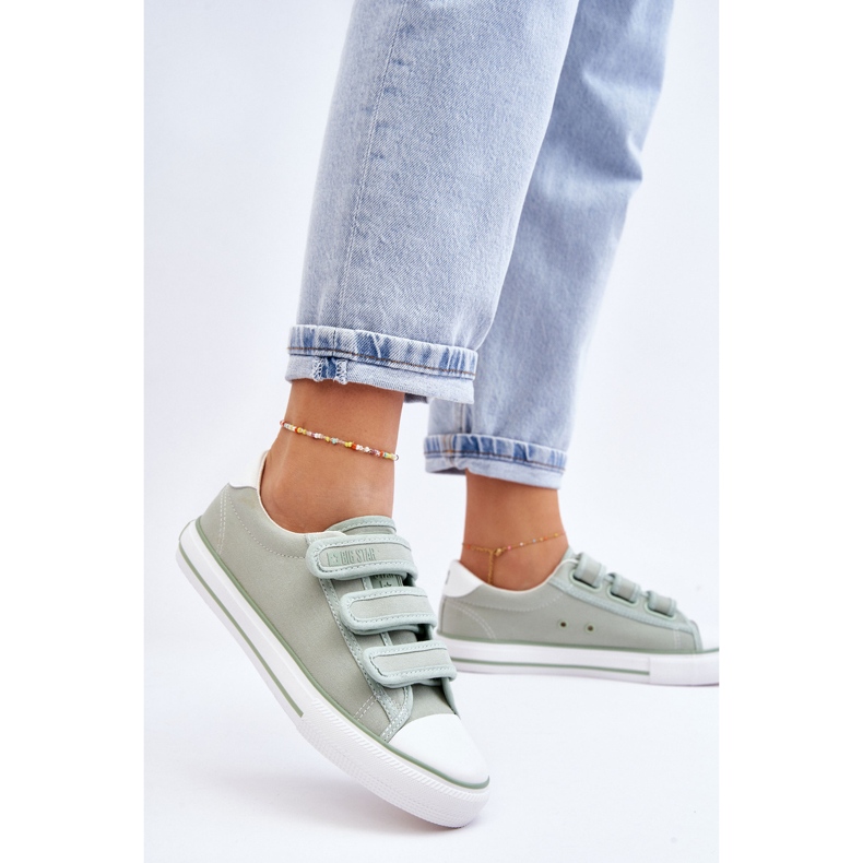 Classic Velcro Fabric Sneakers Big Star LL274A202 Green 2