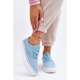 Big Star Fabric Platform Sneakers LL274146 Light Blue 2