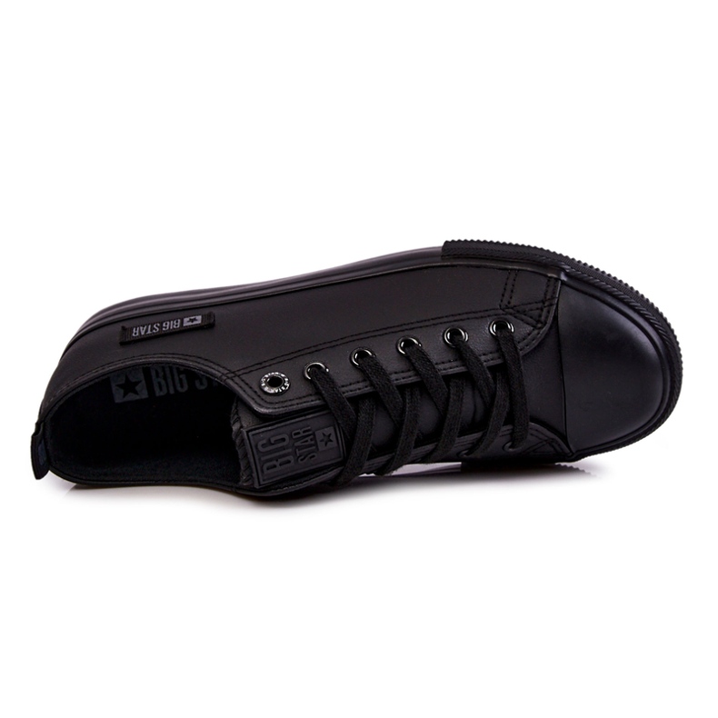 Men's Low Leather Sneakers Big Star KK174009 Black 3