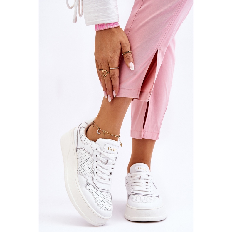 Women's Comfortable Sports Shoes GOE LL2N4054 White-Beige 2