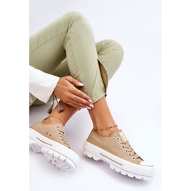 Fabric Platform Sneakers Big Star LL274154 Beige 2