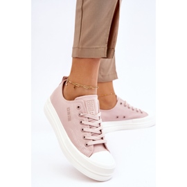 Big Star LL274970 Nude Low Lace Up Sneakers pink 2 Big Star LL274970 Nude Low Lace Up Sneakers pink 2