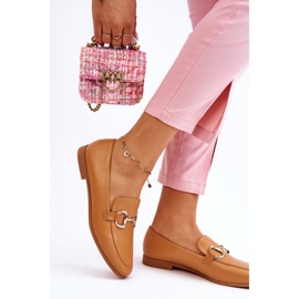 PG1 Classic Women's Loafers With Camel Jamie Embellishment beige 2