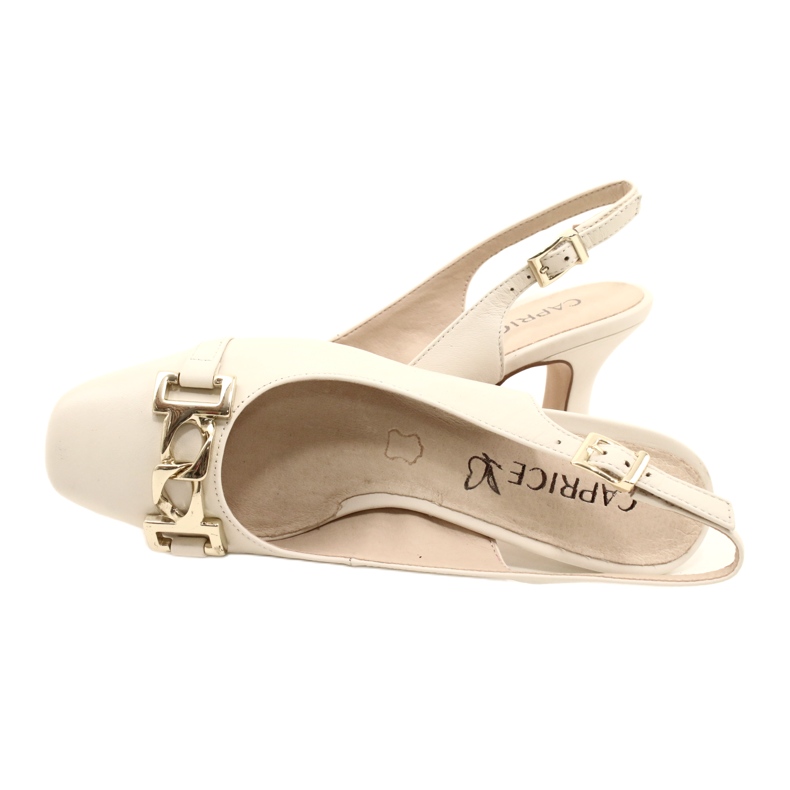 Caprice women's sandals with decoration 9-29626-20 132 OFFWHITE NAPPA beige 5