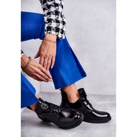 Vinceza Lacquered Laced Boots With Cutouts Black Fabiana 3