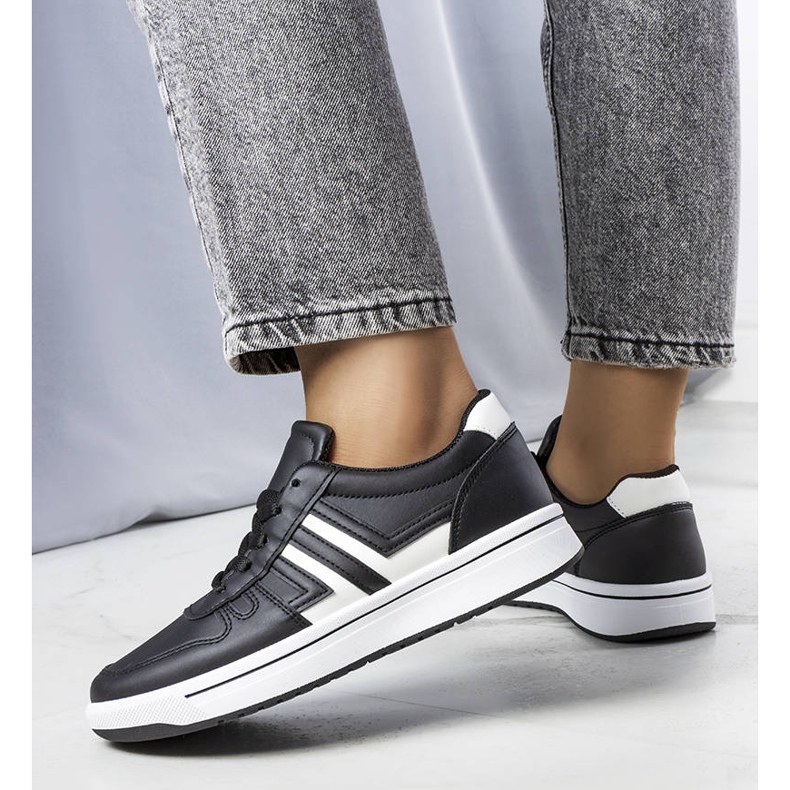 BM Black sneakers with white inserts from Olympia 1