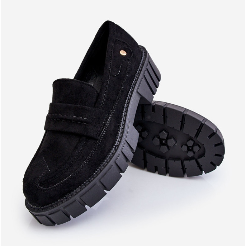 PS2 Women's Suede Slip-On Shoes Black Fiorell 1
