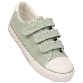 Women's sneakers with Velcro green Big Star LL274A202 1