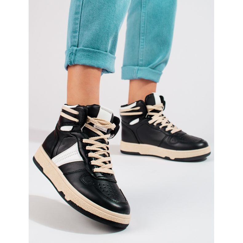 Women's Shelovet high black sneakers 1 Women's Shelovet high black sneakers 1