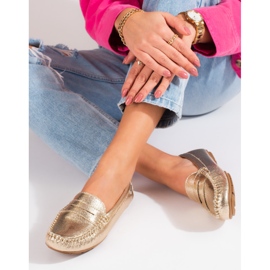 Goodin Comfortable women's gold moccasins Shelovet golden 1 Goodin Comfortable women's gold moccasins Shelovet golden 1