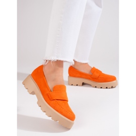 Vinceza women's orange suede shoes 1