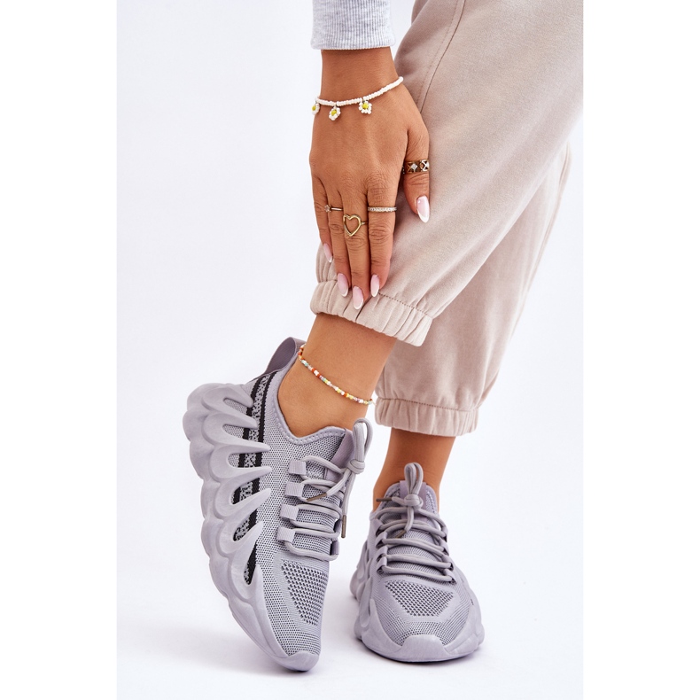 PG1 Women's Fashionable Sock Sneakers Gray Daxo grey 1