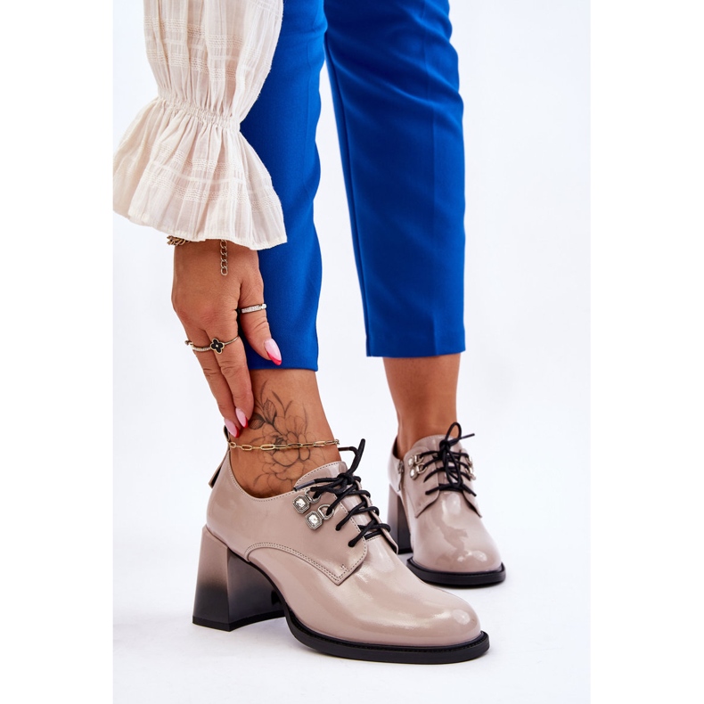 S.Barski Fashionable Light Beige High Heels Darren 1