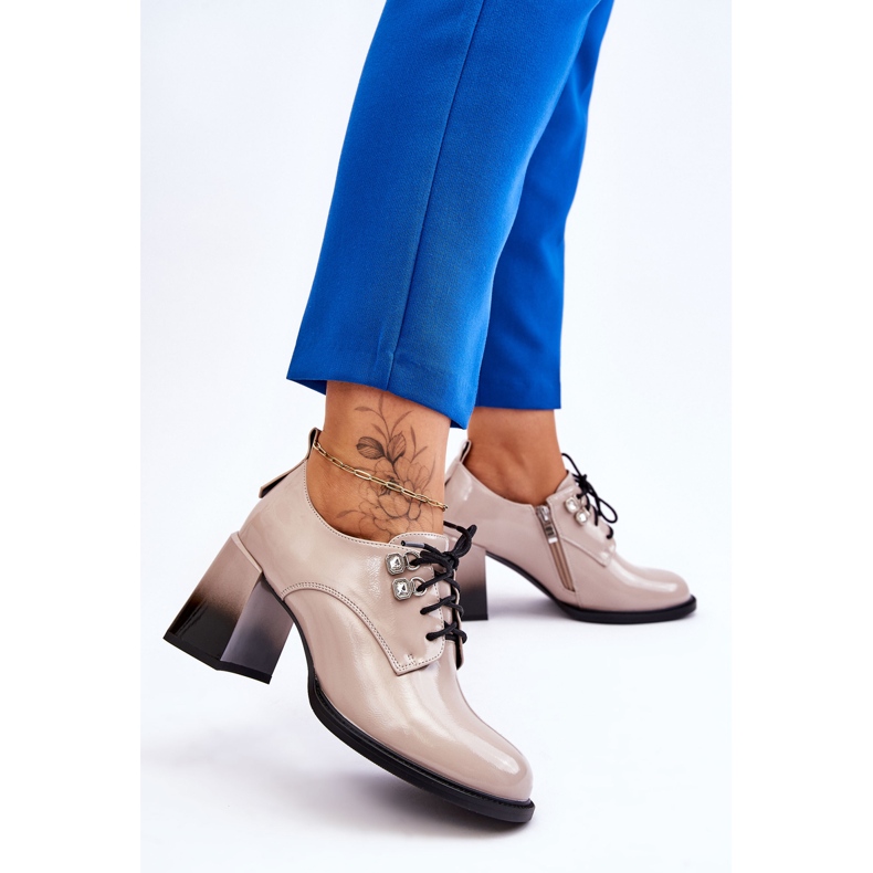 S.Barski Fashionable Light Beige High Heels Darren 2