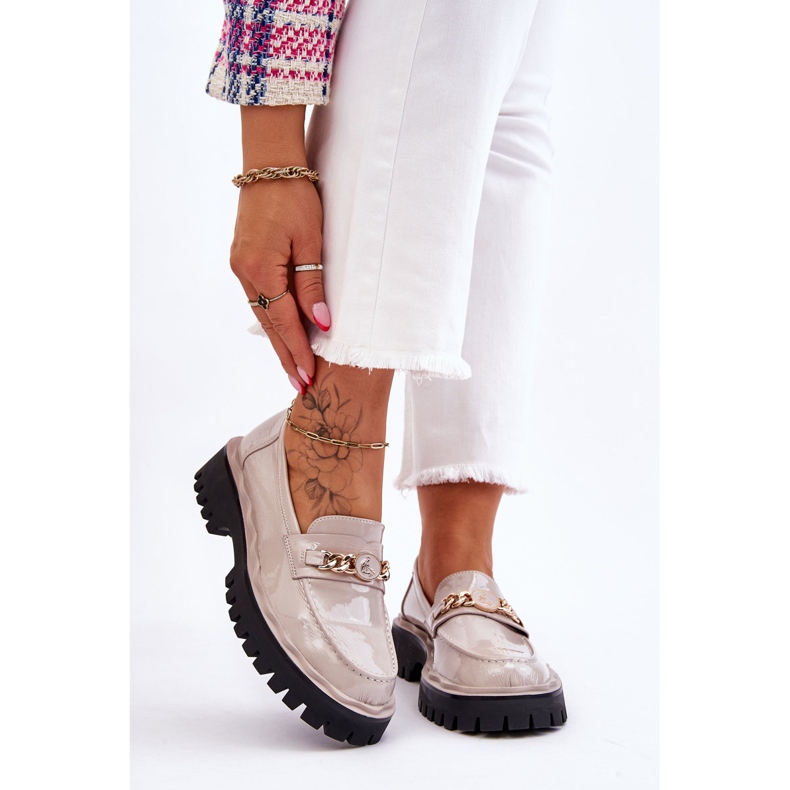 S.Barski Lacquered Platform Loafers Light Gray Ronin grey 2 S.Barski Lacquered Platform Loafers Light Gray Ronin grey 2