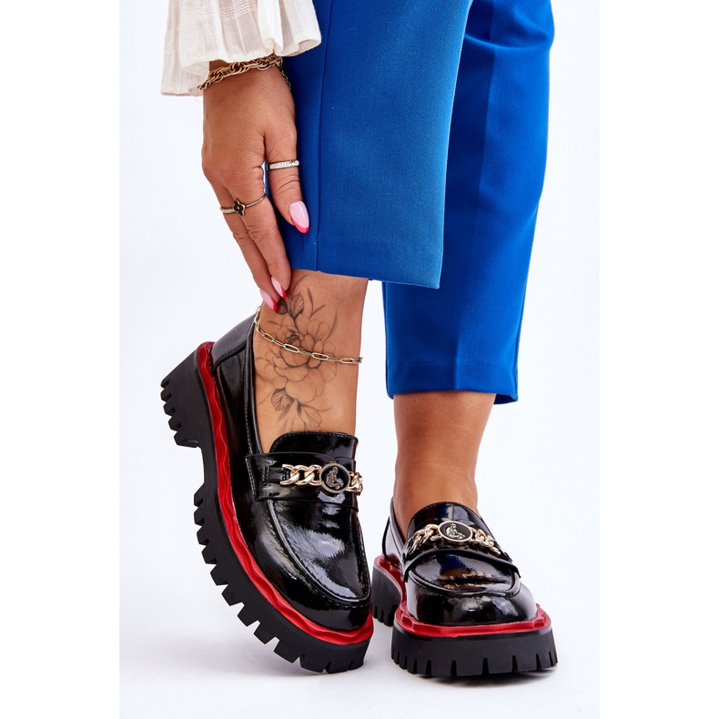 S.Barski Lacquered Platform Loafers Black Ronin 1