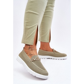 Women's Slip-On Sneakers With Embellishment Green Alena 2