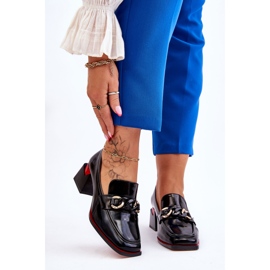 S.Barski Comfortable Low Heel Pumps Black Valenti 1